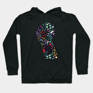 Black Lives Matter Floral Hand Hoodie